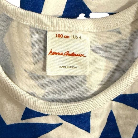 Hanna Andersson Size 4 Star Tank Dress Cotton Pockets - Picture 4 of 5